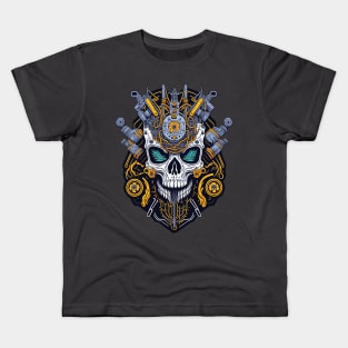 Mecha Skull S02 D81 Kids T-Shirt